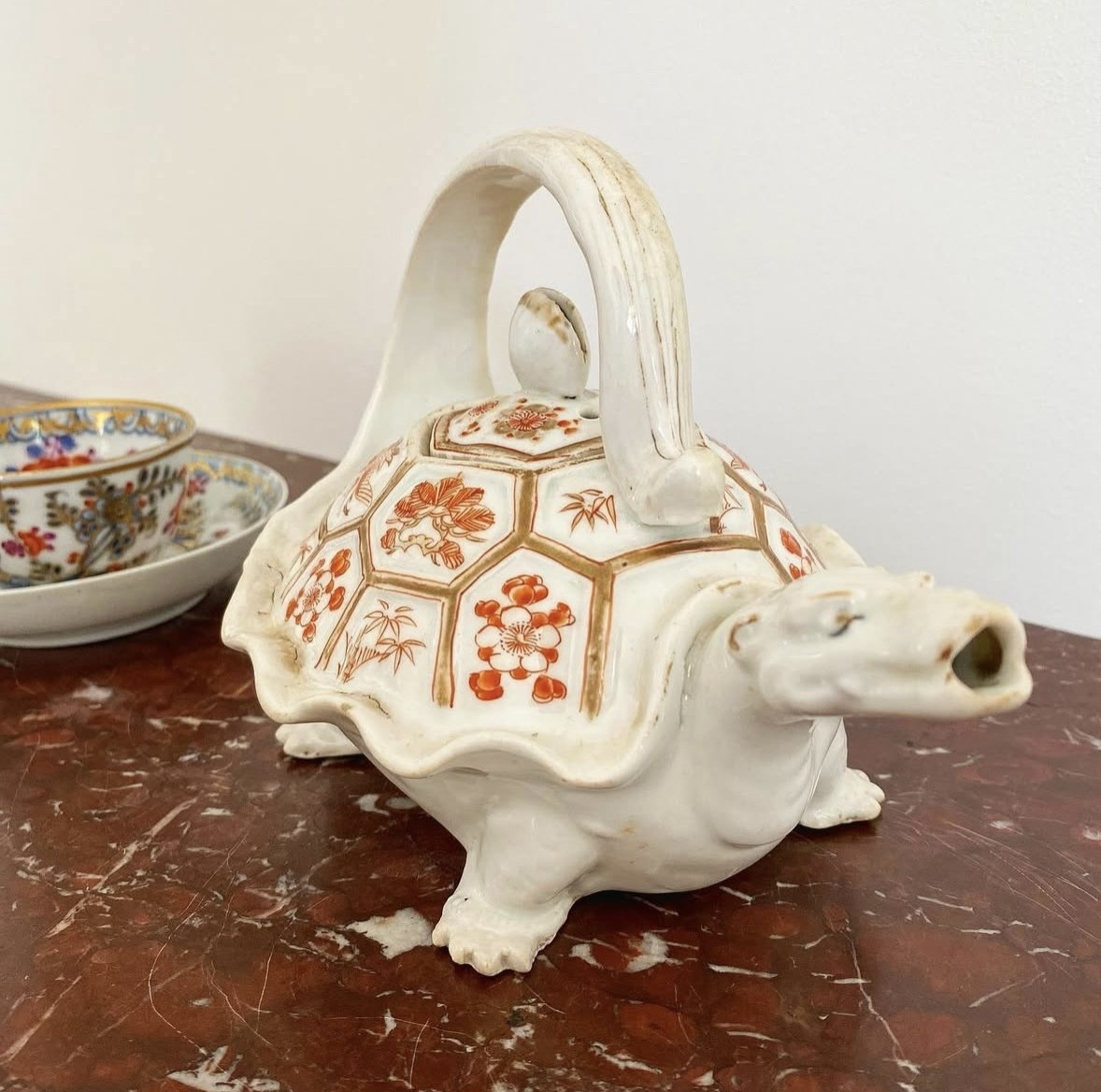 Verseuse en forme de tortue en porcelaine du Japon-photo-4