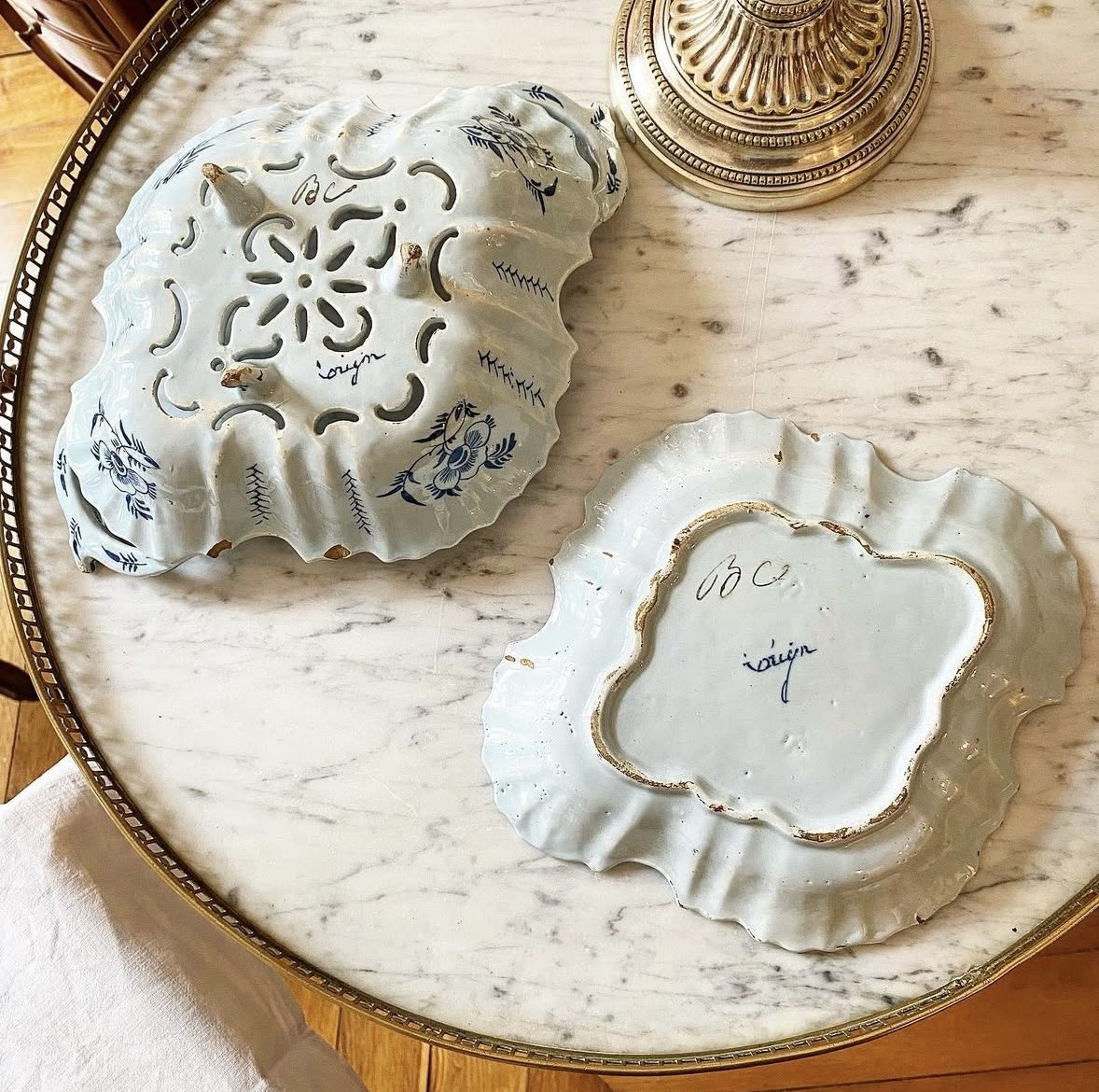 Égouttoir à fruit en faïence de Delft-photo-3