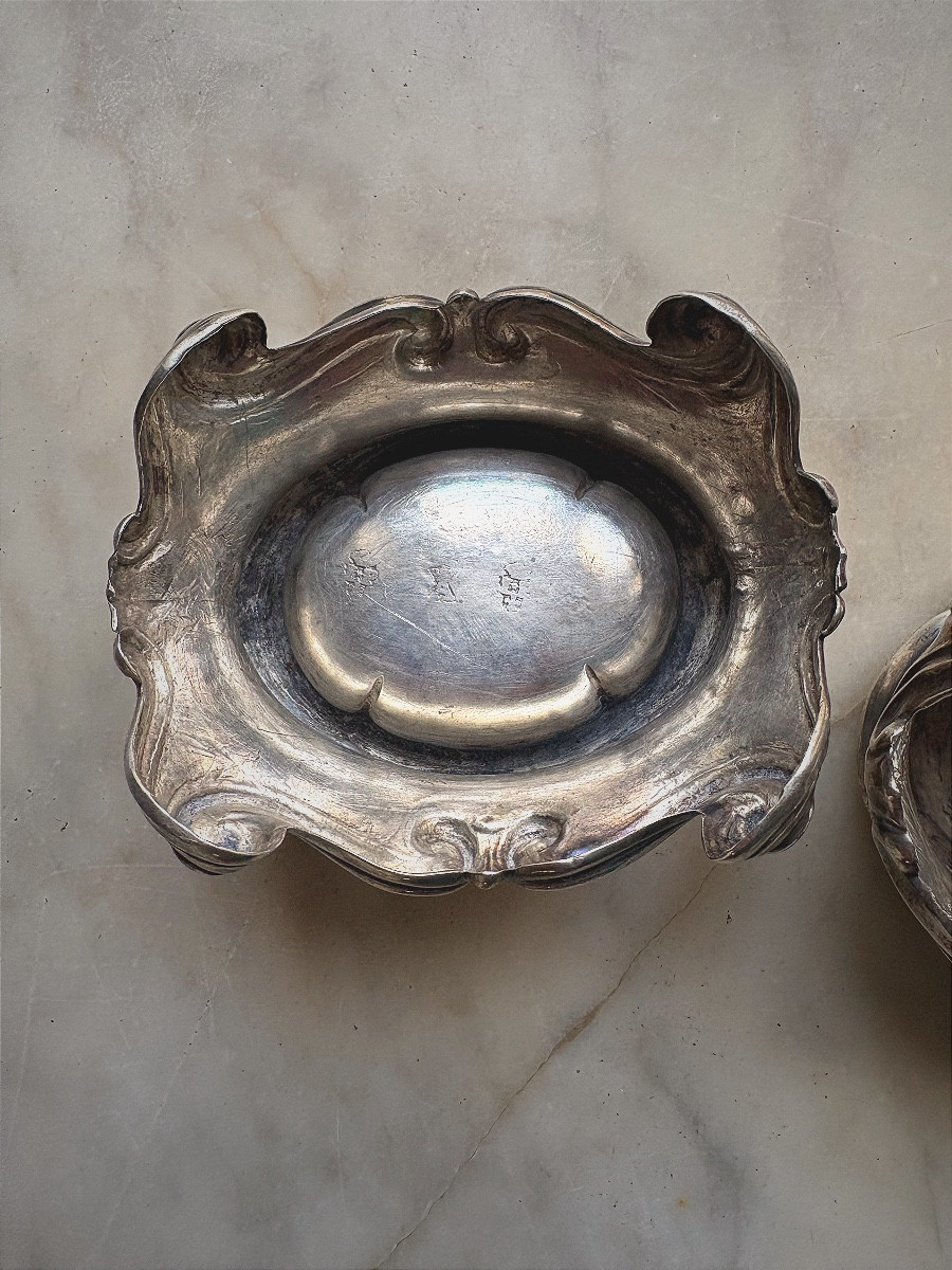 Pair Of Silver Salt Cellars From Avignon -photo-2
