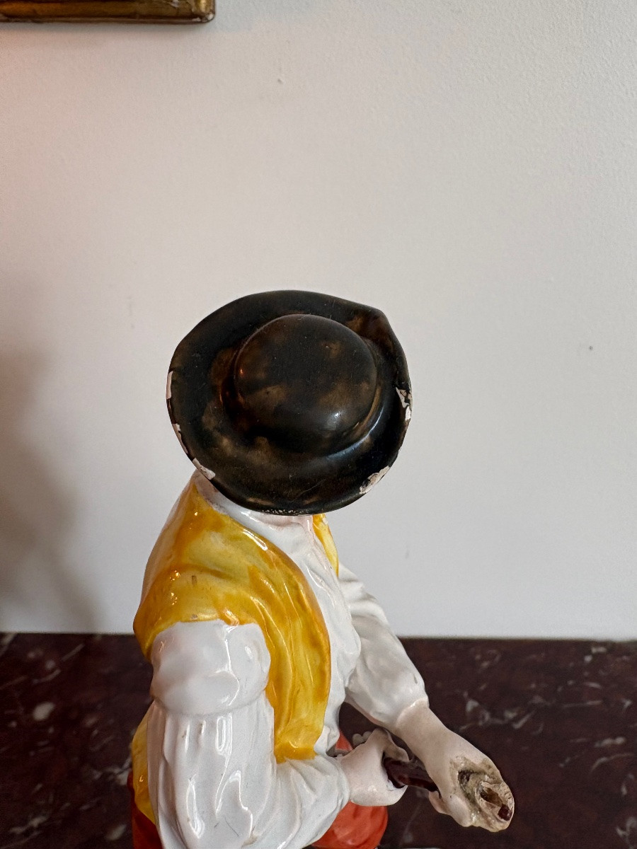 Lunéville Earthenware Statuette Of A Stonemason-photo-1