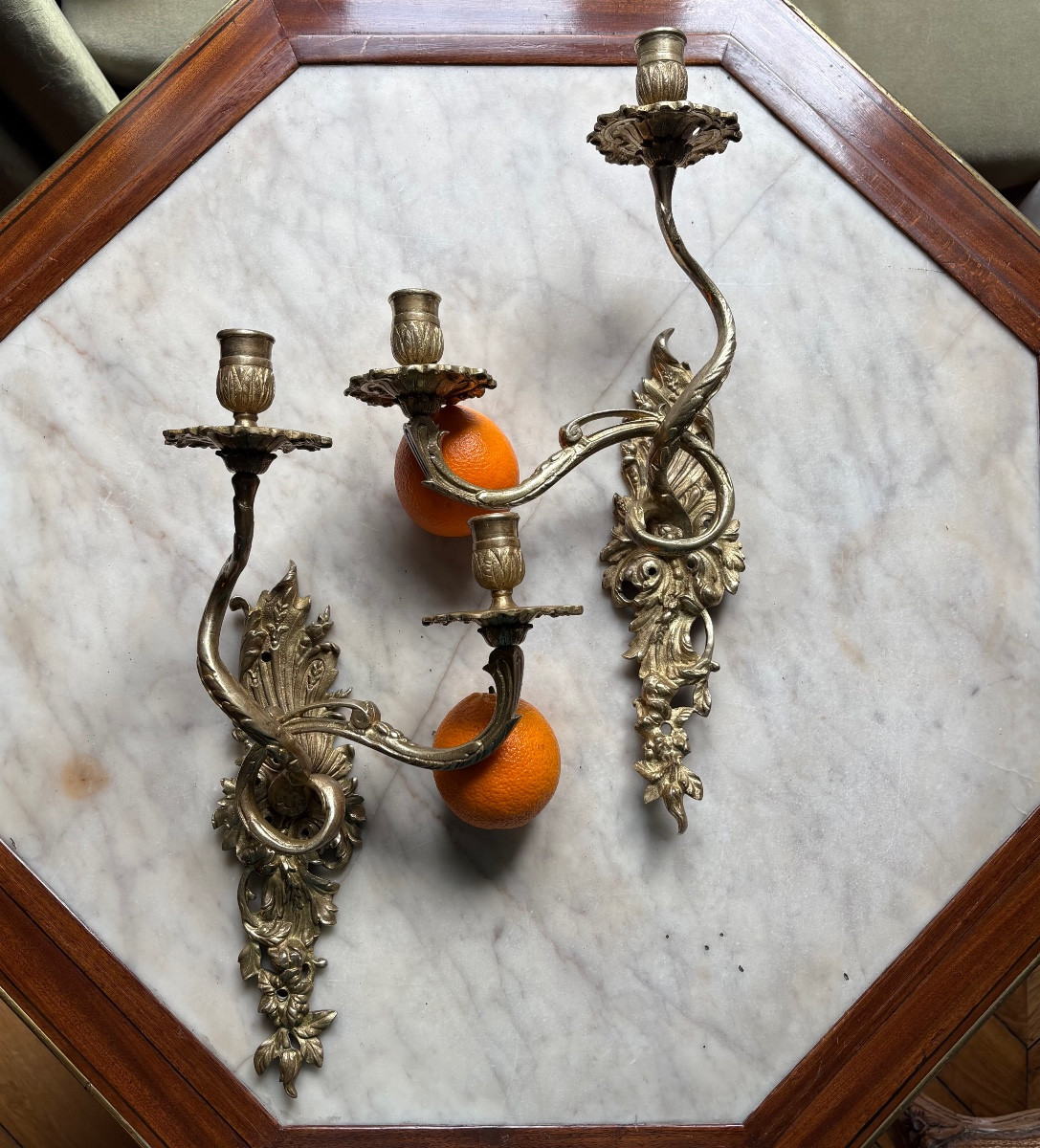 Pair Of Two-arm Wall Lights -photo-2