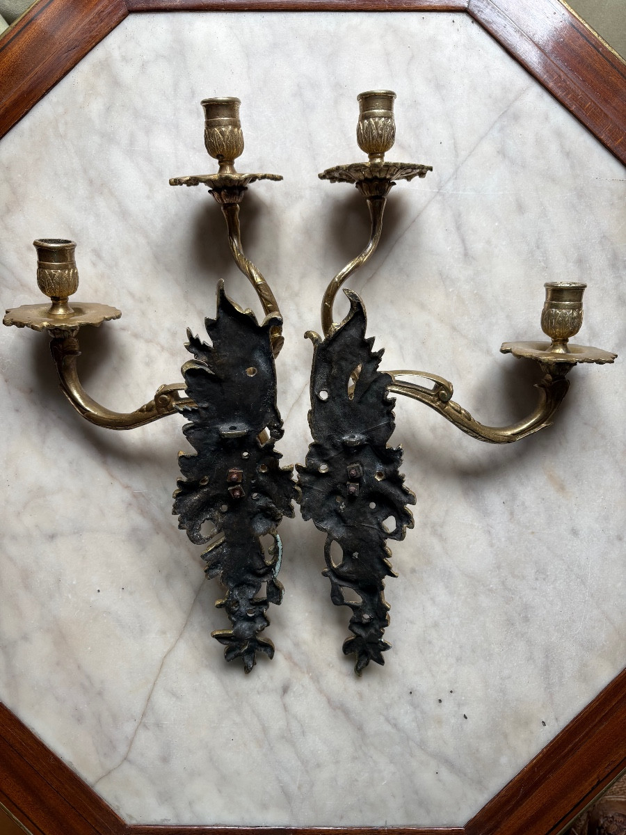 Pair Of Two-arm Wall Lights -photo-1