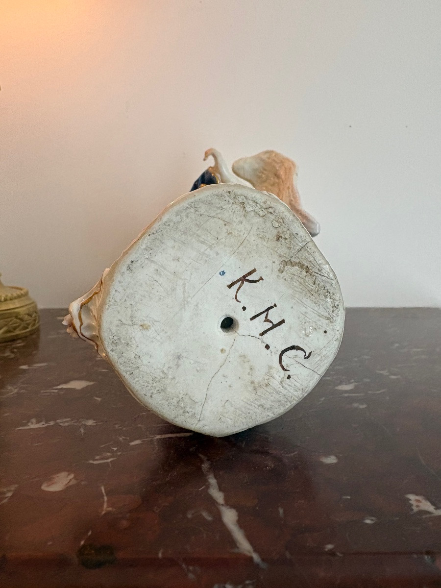 Statuette de Chronos en porcelaine de Meissen-photo-2