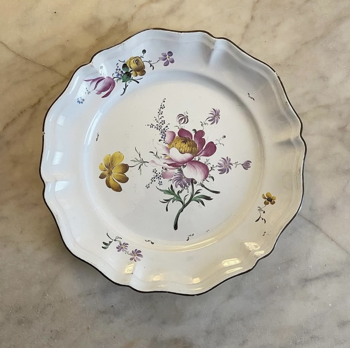 High-quality Strasbourg Earthenware Plate 