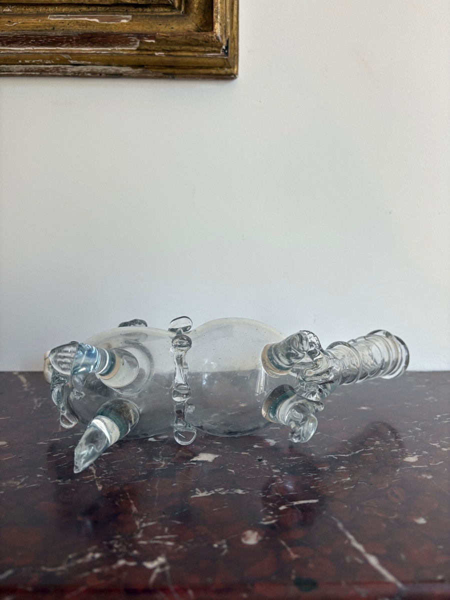 Schnapshund - Flacon en verre soufflé zoomorphe -photo-1
