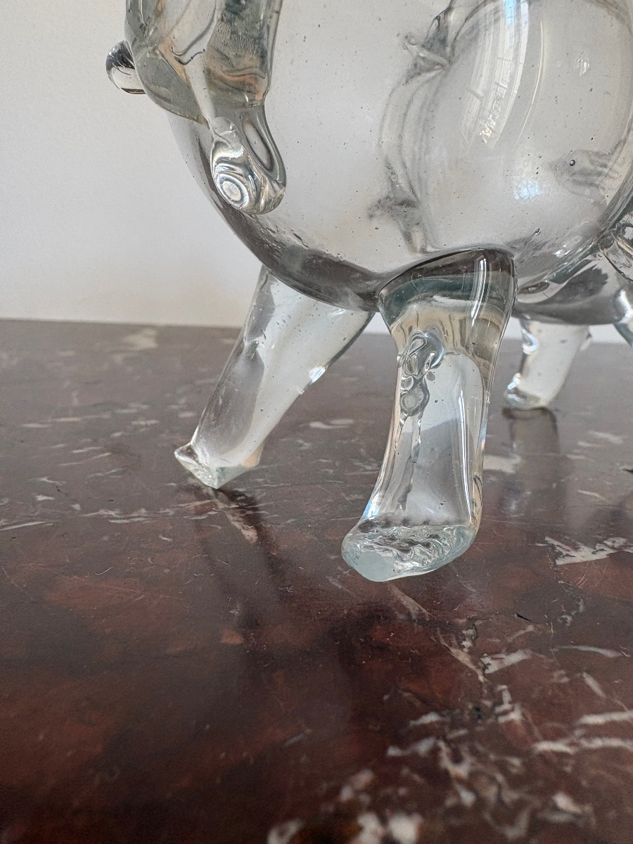 Schnapshund - Flacon en verre soufflé zoomorphe -photo-2