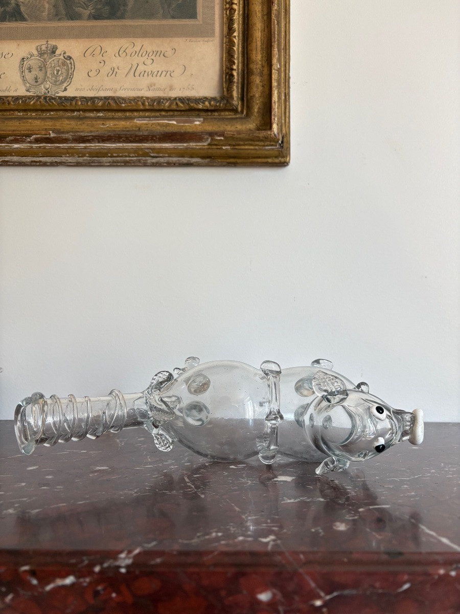 Schnapshund - Flacon en verre soufflé zoomorphe -photo-4