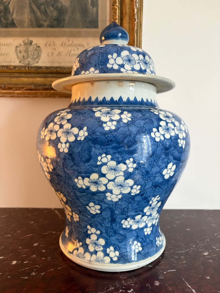 Potiche blanc et bleu d’époque Kangxi-photo-2