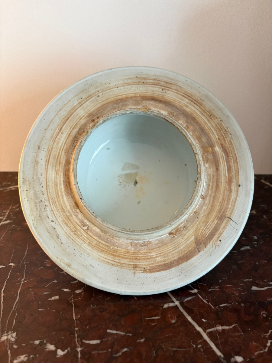 Potiche blanc et bleu d’époque Kangxi-photo-2