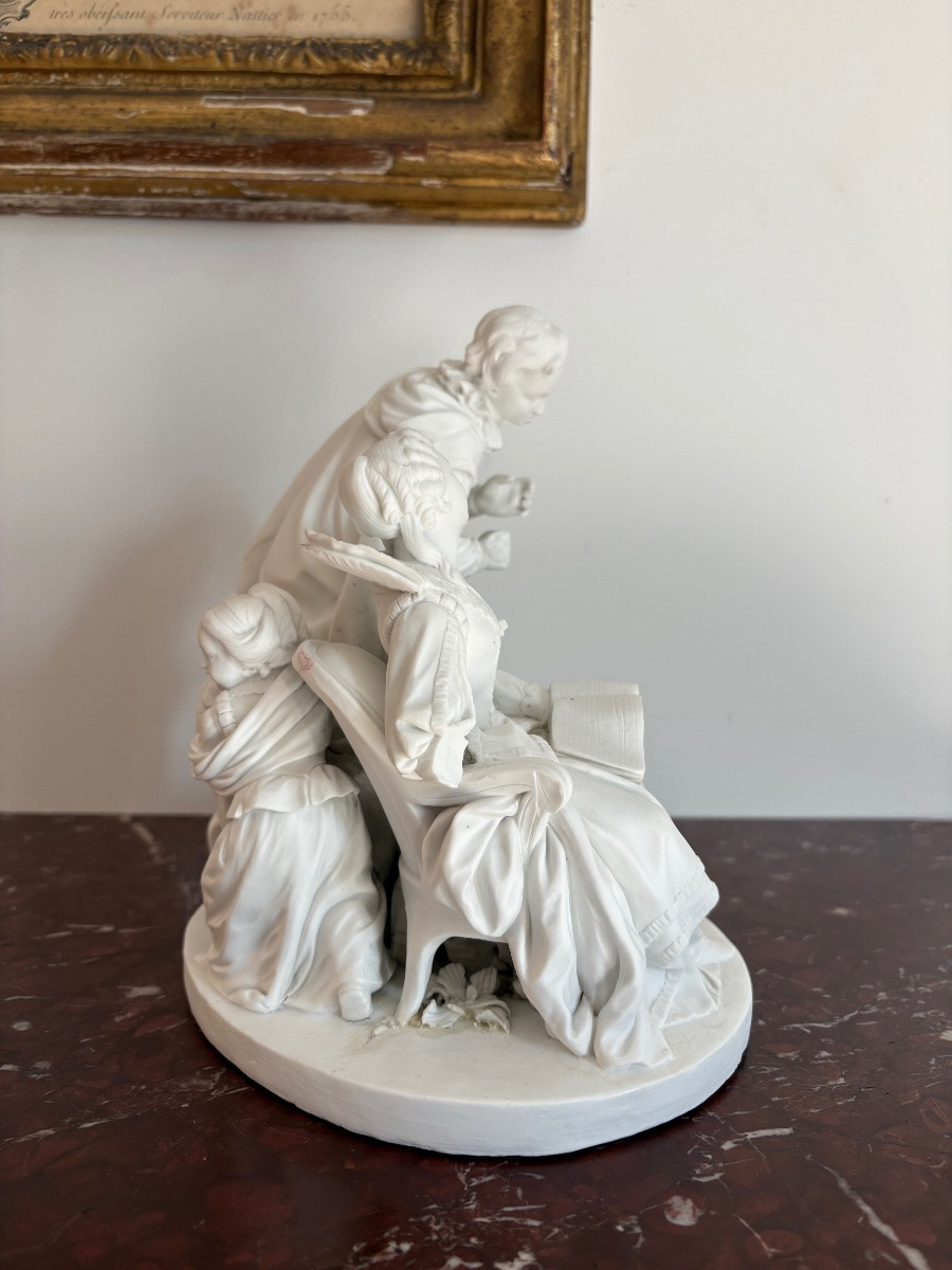 Biscuit de porcelaine tendre de Sèvres « le Hautbois Espagnol »-photo-1