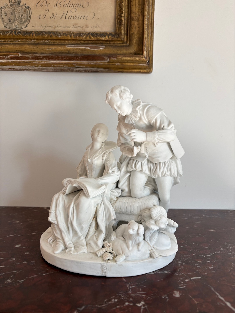 Biscuit de porcelaine tendre de Sèvres « le Hautbois Espagnol »
