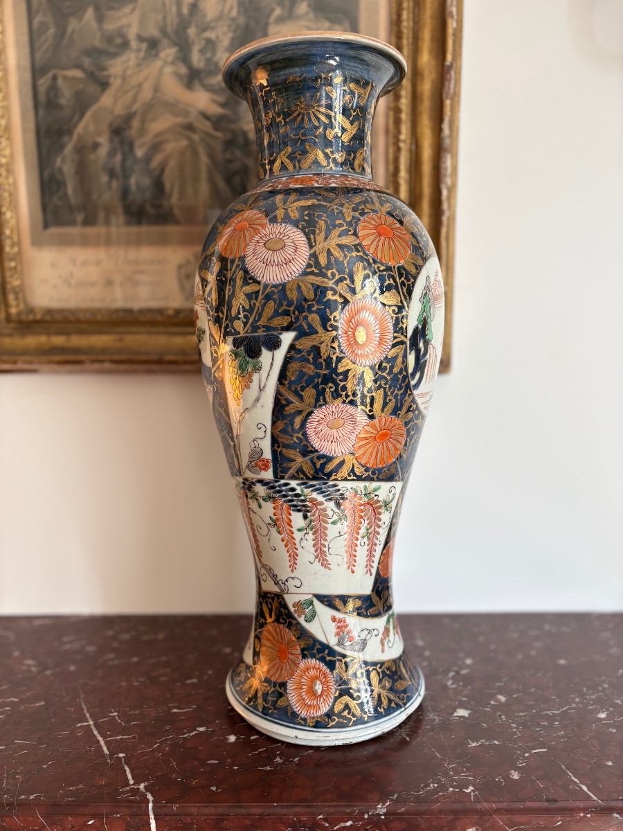 Vase balustre en porcelaine du Japon d’Arita dans la palette Imari circa 1690-1720-photo-2