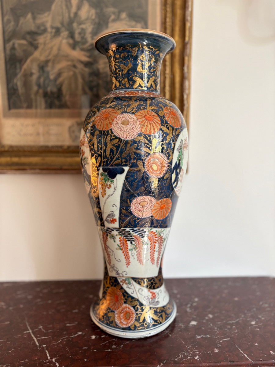 Vase balustre en porcelaine du Japon d’Arita dans la palette Imari circa 1690-1720-photo-4