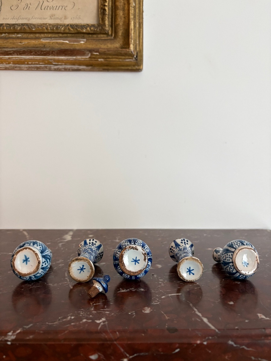 Set Of Miniature Delftware Vases-photo-3