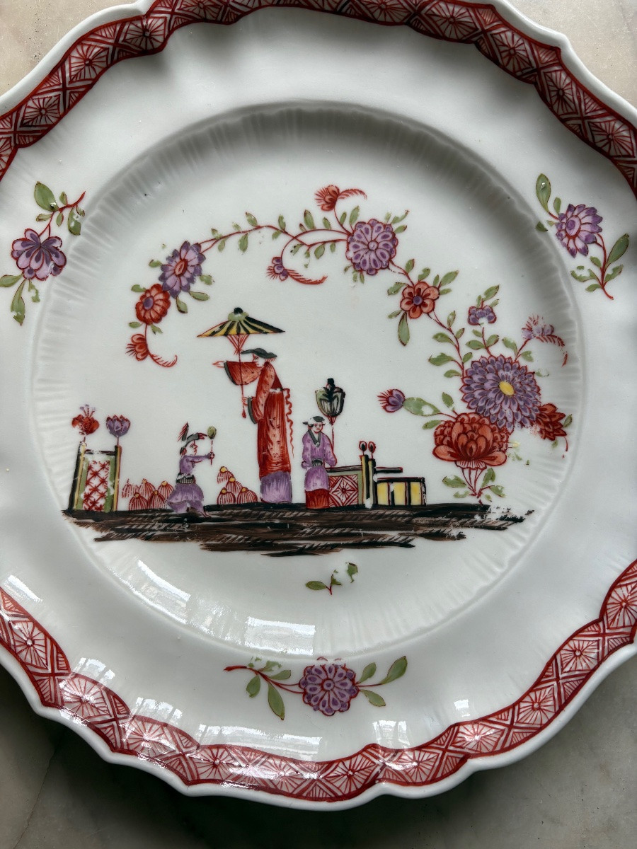 Plate In Zurich Porcelain With Chinese Decoration-photo-2