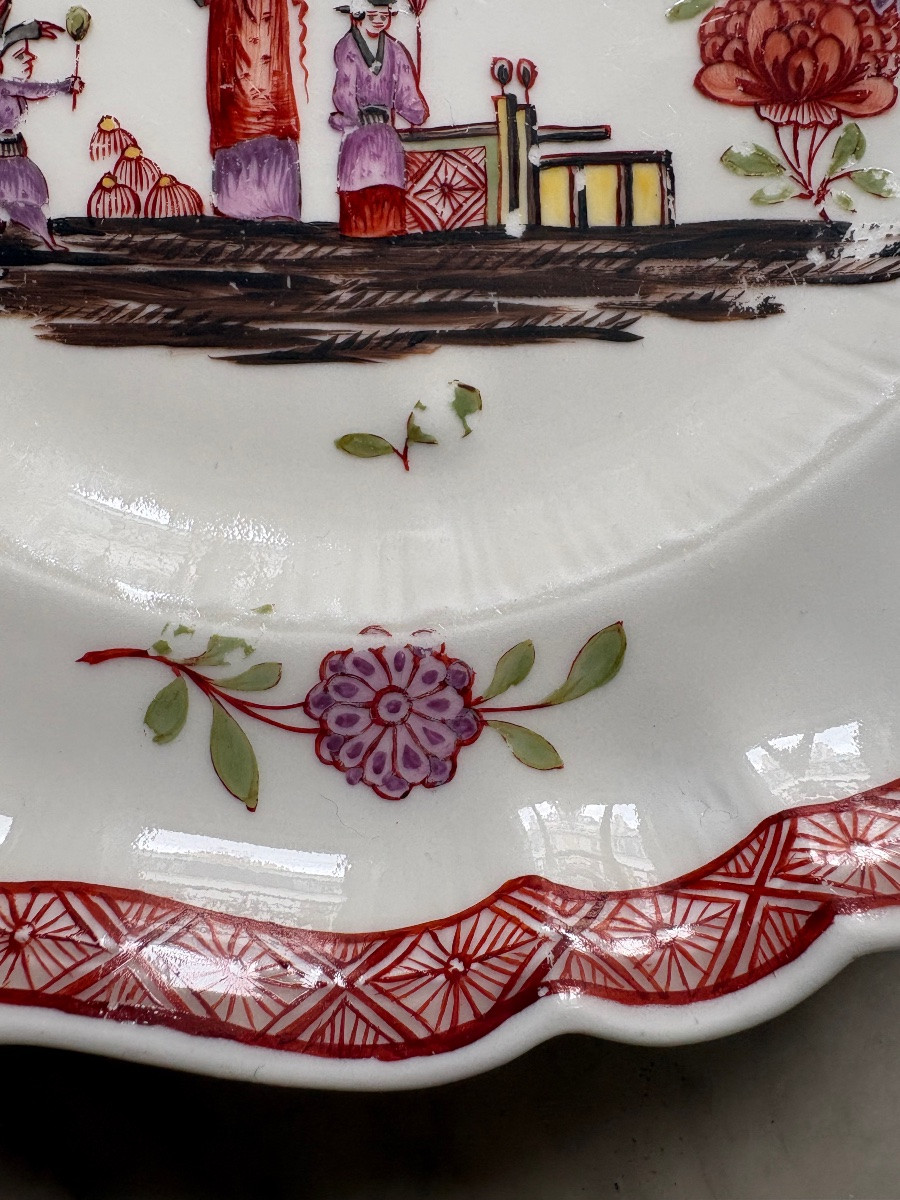 Plate In Zurich Porcelain With Chinese Decoration-photo-3