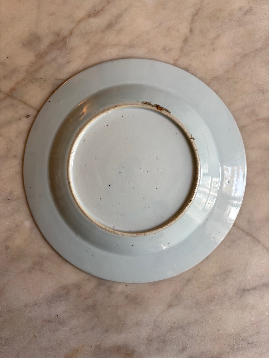 Assiette en porcelaine de Chine, à décor dans la palette famille rose, Compagnie des Indes-photo-3