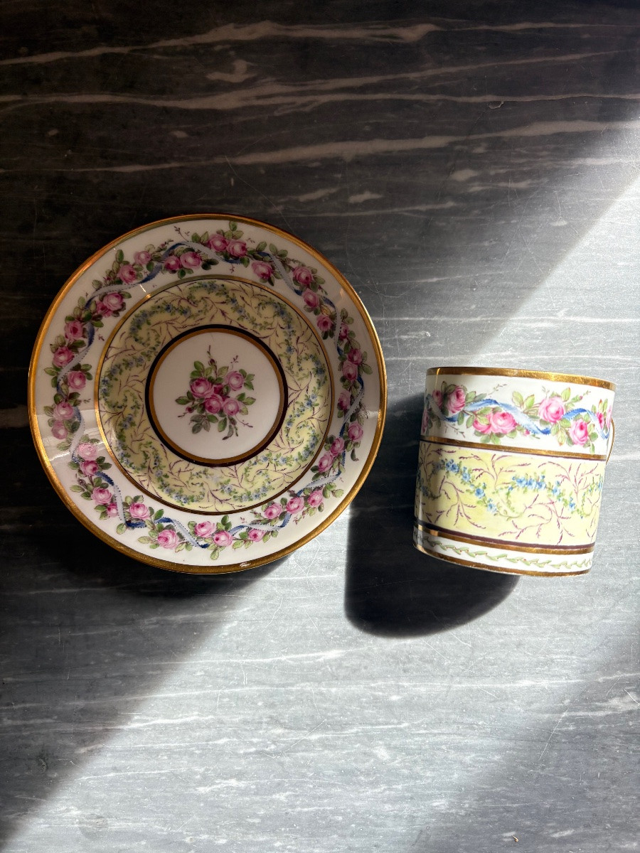 Revolutionary-period Sèvres Hard-paste Porcelain Litron Tumbler-photo-2