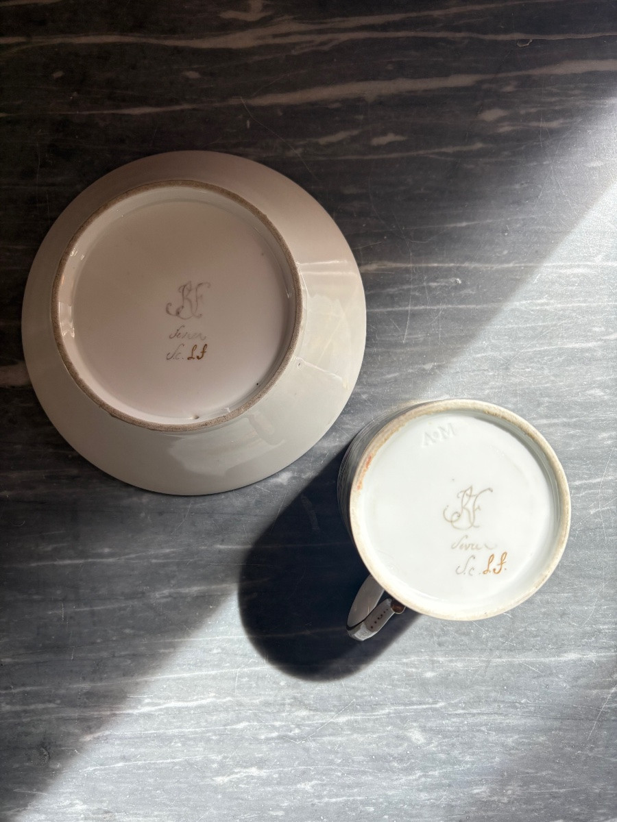 Revolutionary-period Sèvres Hard-paste Porcelain Litron Tumbler-photo-4