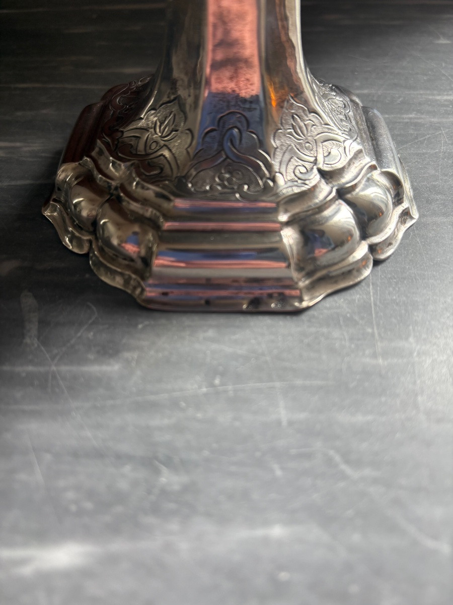 Large Silver Saleron, Augsburg 18th Century-photo-4