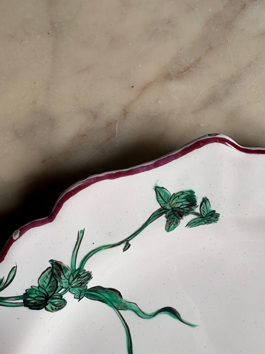 Paire d’assiettes en faïence de Marseille, par la manufacture de la Veuve Perrin-photo-2
