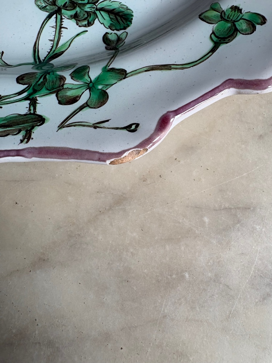 Paire d’assiettes en faïence de Marseille, par la manufacture de la Veuve Perrin-photo-4