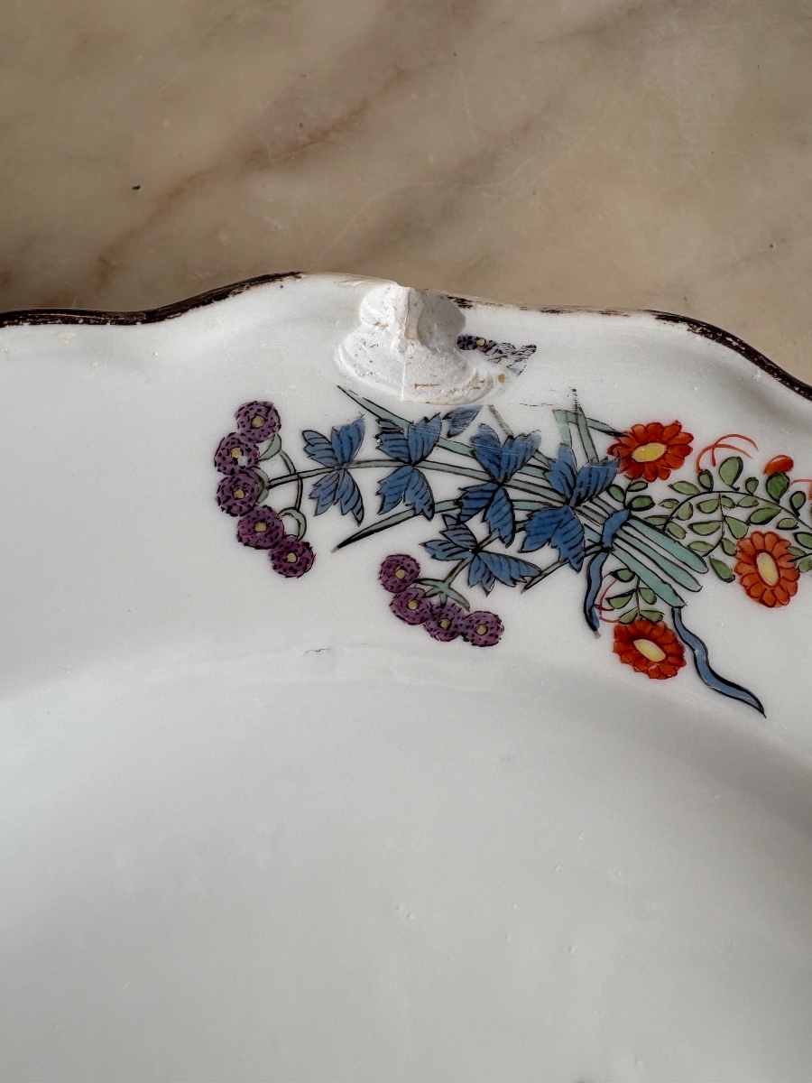 Pair Of Meissen Porcelain Plates With A Butterfly Design-photo-6