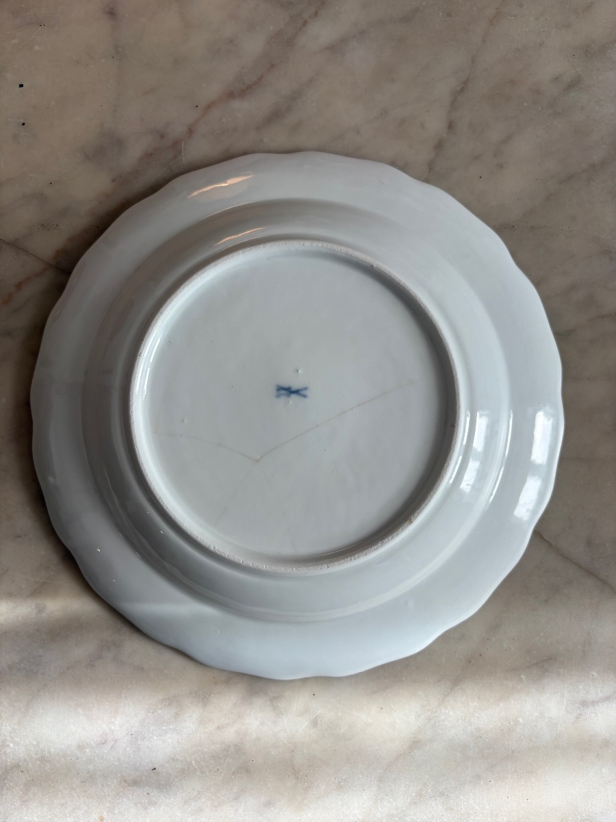 Pair Of Meissen Porcelain Plates With A Butterfly Design-photo-7