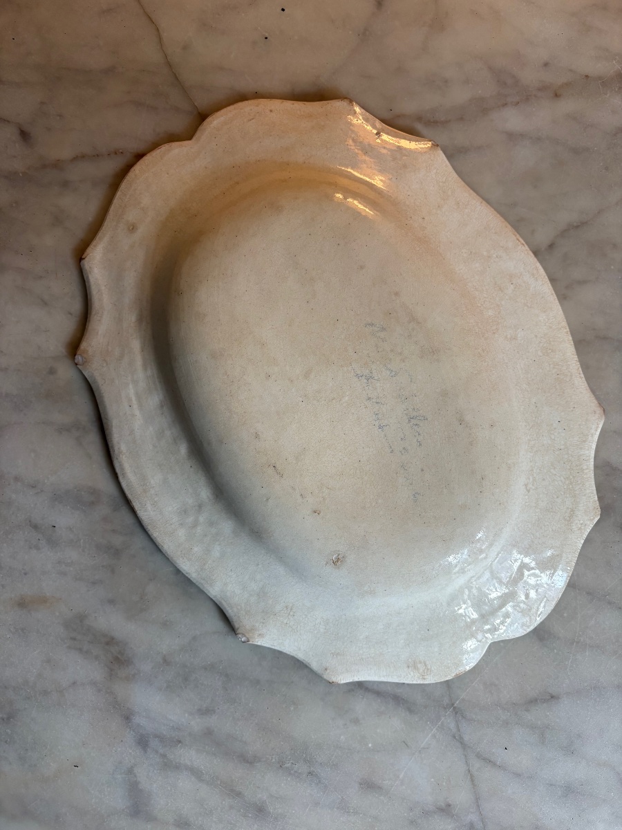 Fine Earthenware Dish, Made At The Pont-aux-choux Factory-photo-3