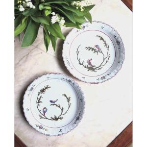 Paire de compotiers en faïence de Marseille