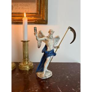 Statuette de Chronos en porcelaine de Meissen