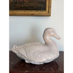 Marseille Earthenware Duck Attributed To The Fauchier Factory