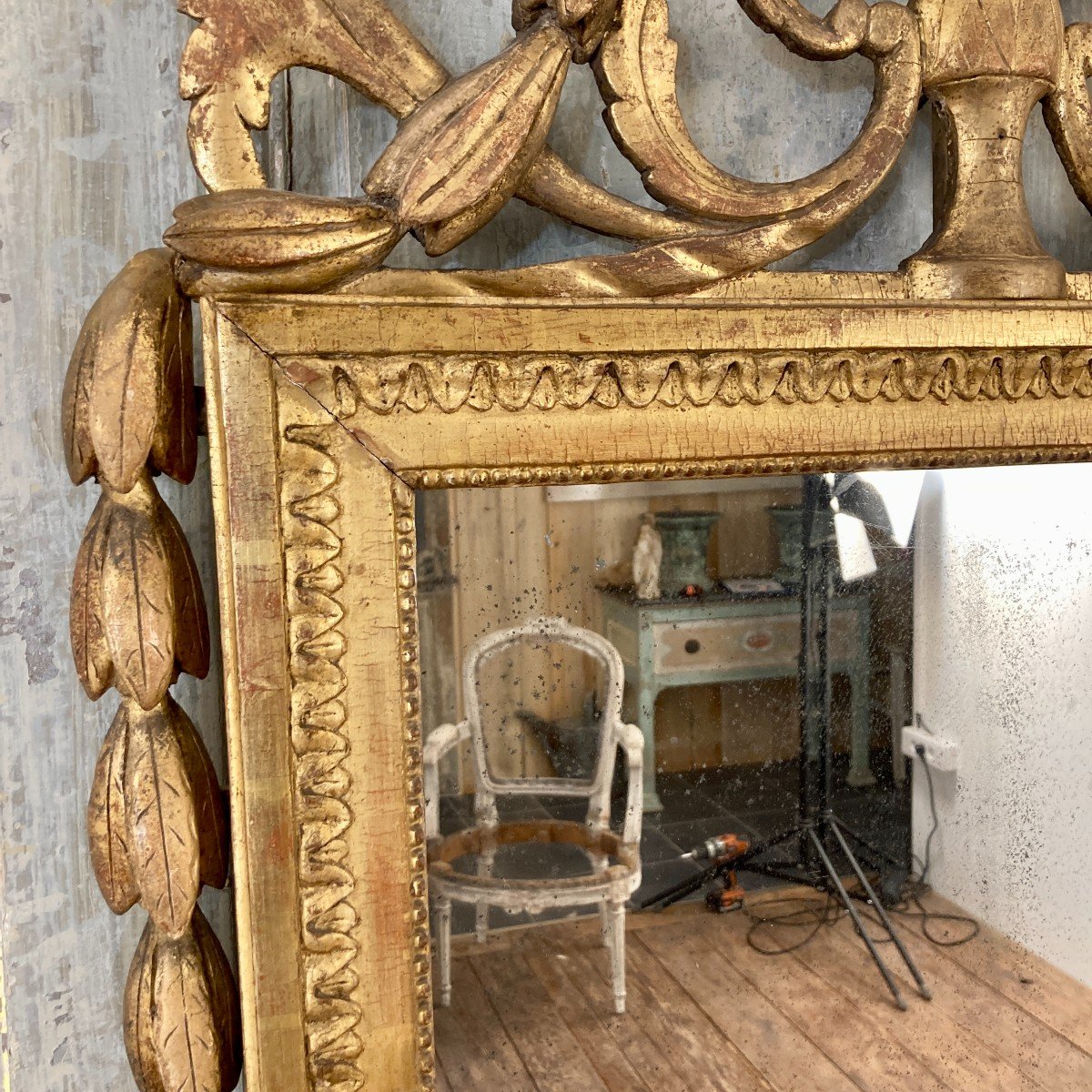 Provençal Mirror, Louis XVI Period-photo-2