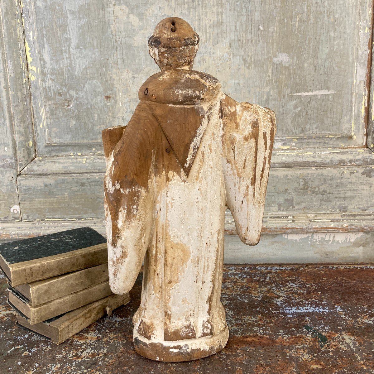 Saint en bois sculpté XVIII-photo-3