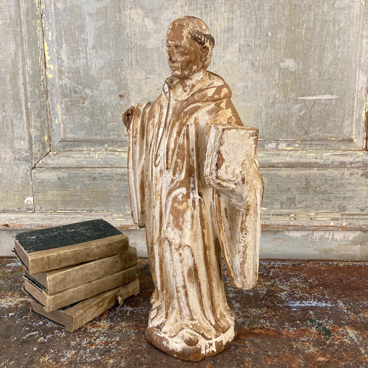 Saint en bois sculpté XVIII-photo-5