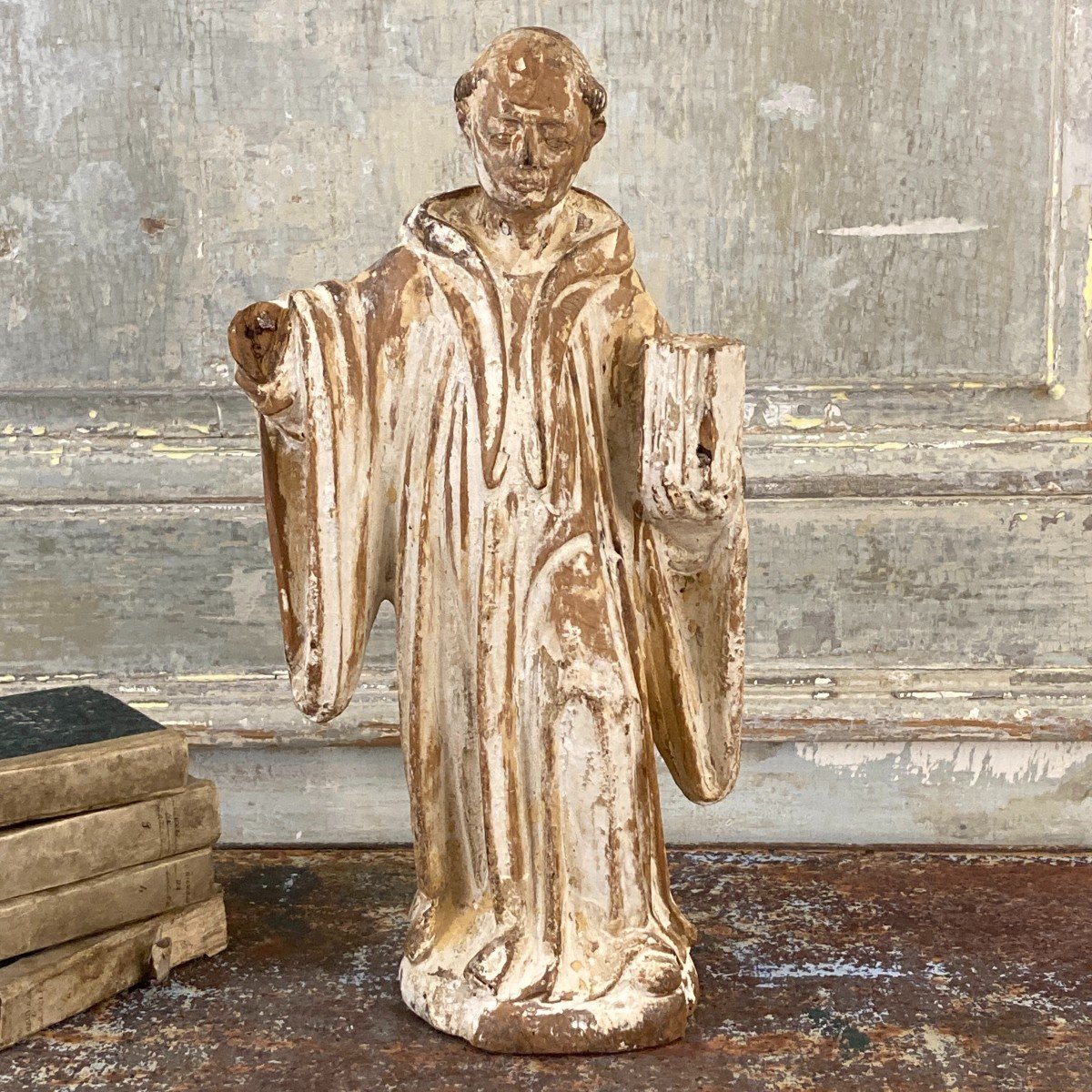 Saint en bois sculpté XVIII-photo-6