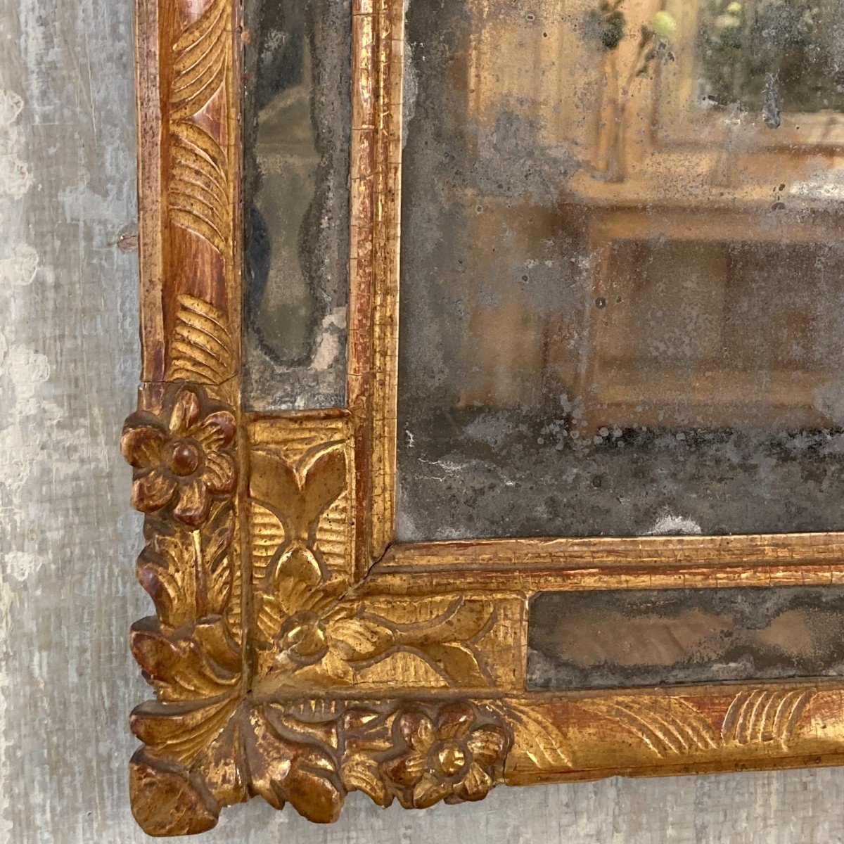 18th Century Glazing Beads Mirror-photo-3