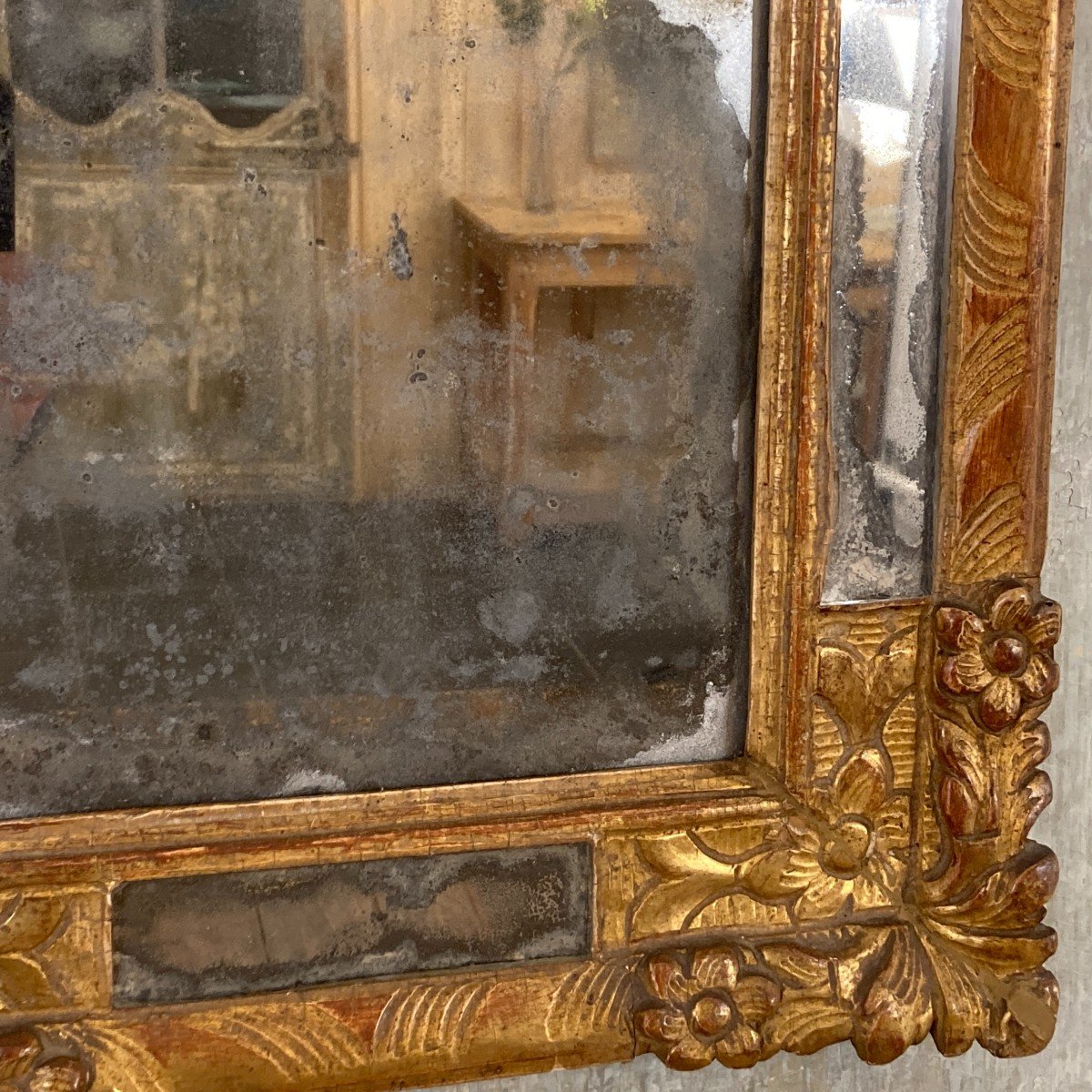 18th Century Glazing Beads Mirror-photo-4