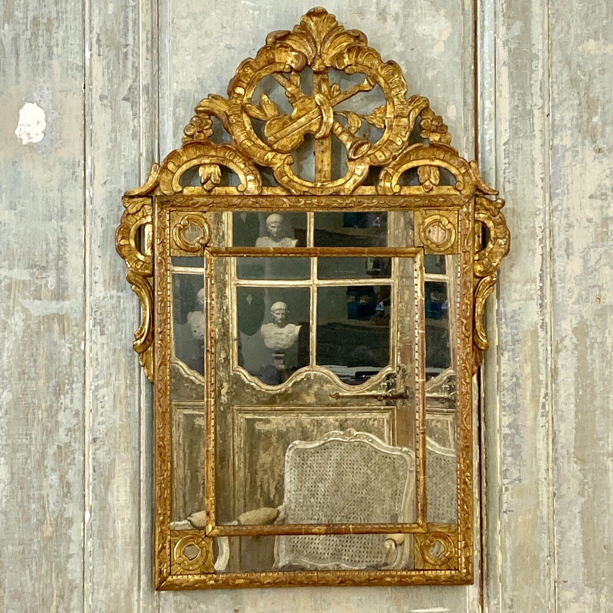 Régence Period Beaded Mirror