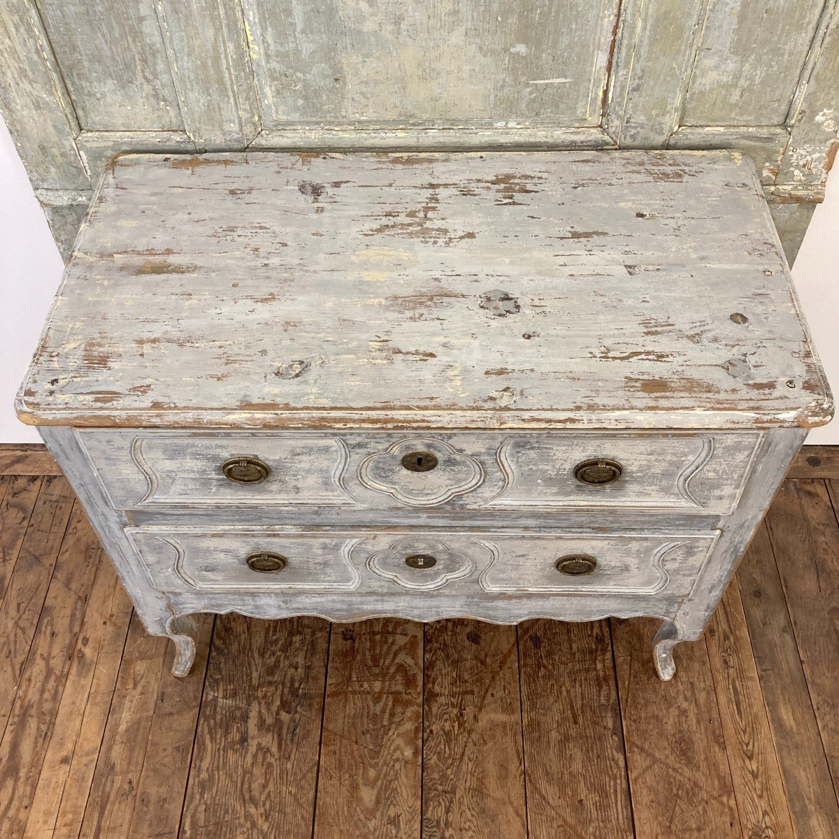 XVIII Painted Commode-photo-4