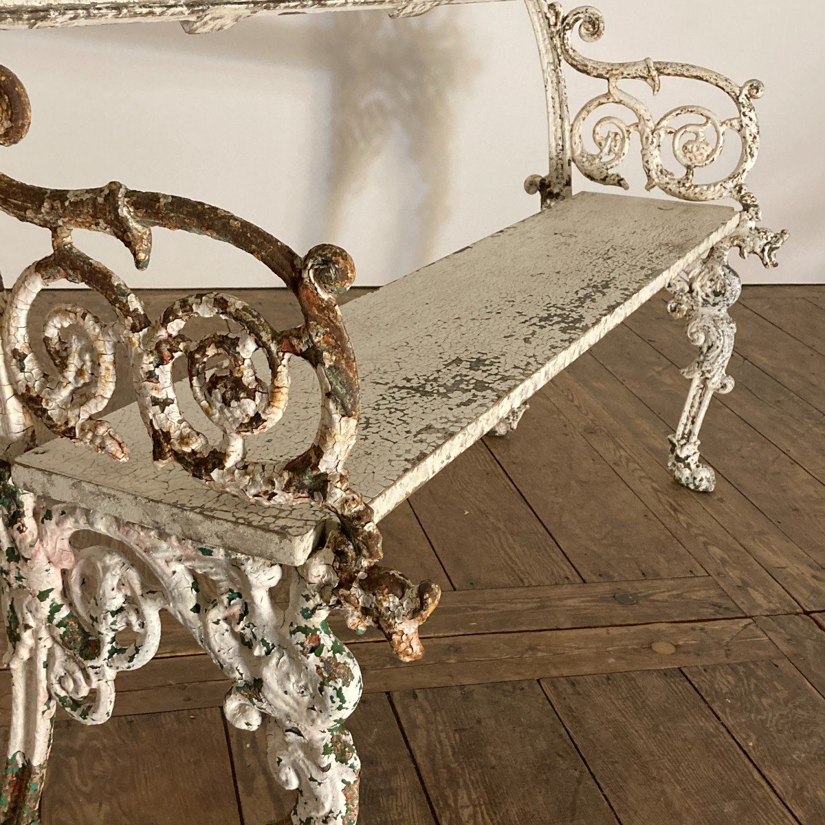 19th Century Cast Iron Garden Bench-photo-1