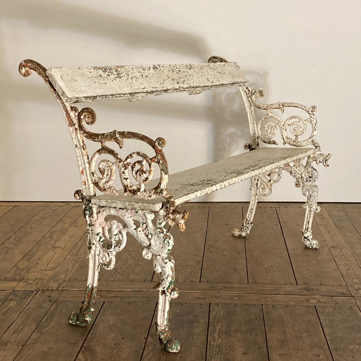 19th Century Cast Iron Garden Bench-photo-2