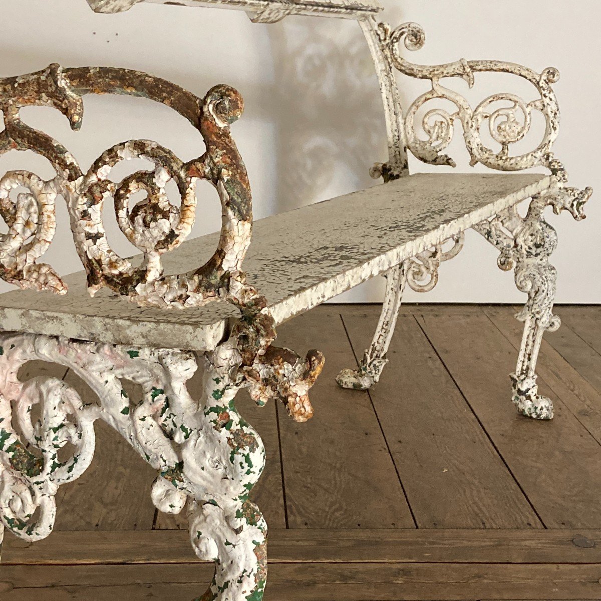 19th Century Cast Iron Garden Bench-photo-3