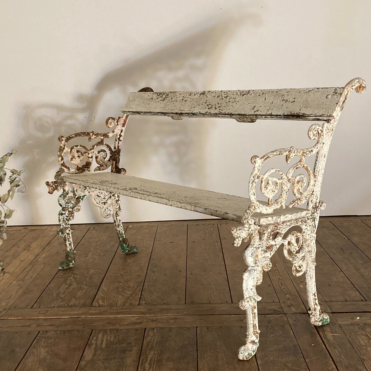 19th Century Cast Iron Garden Bench-photo-5