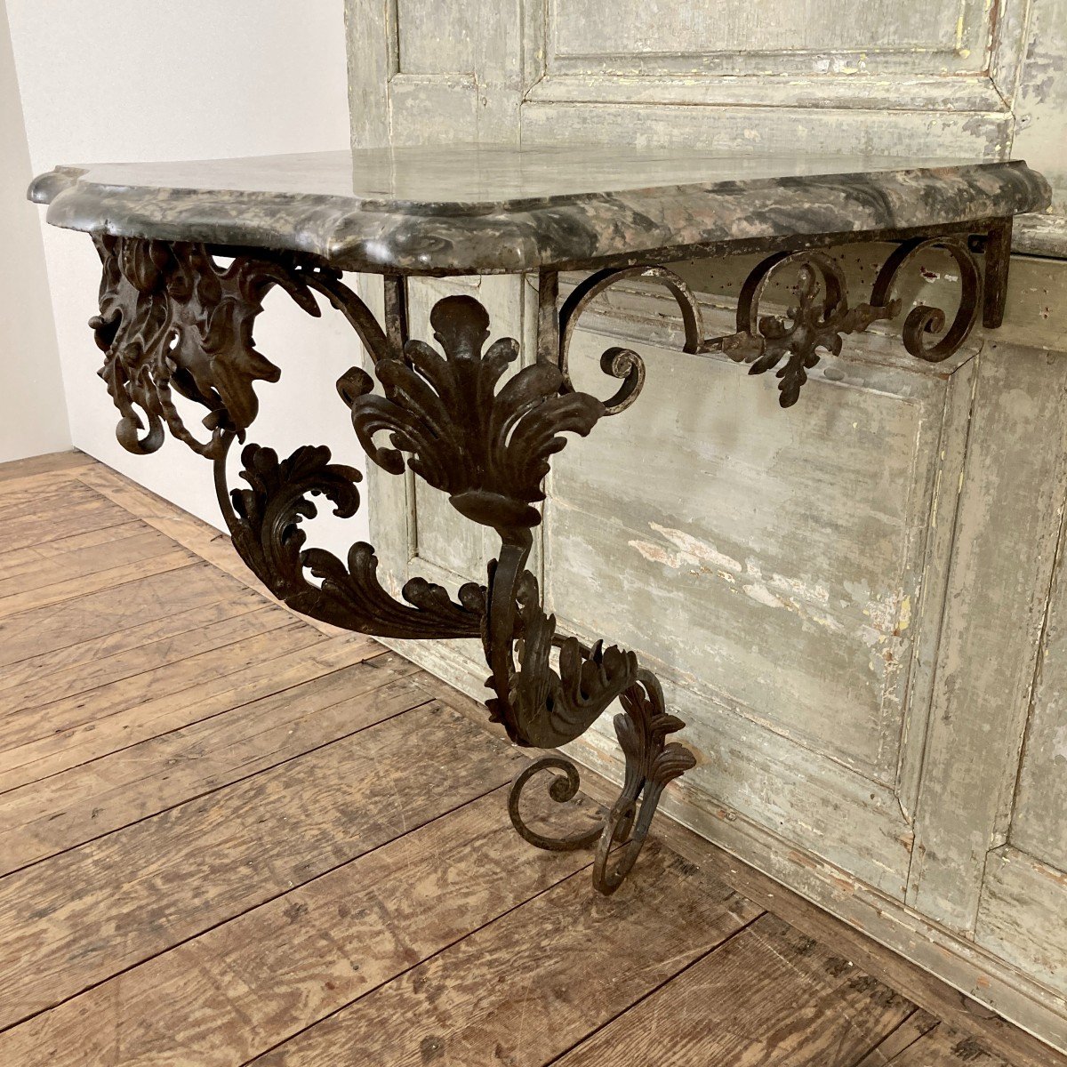 Console Provençale en fer forgé XVIIIème-photo-2