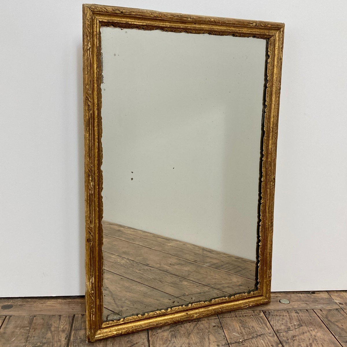 Miroir en bois doré XVIII-photo-4