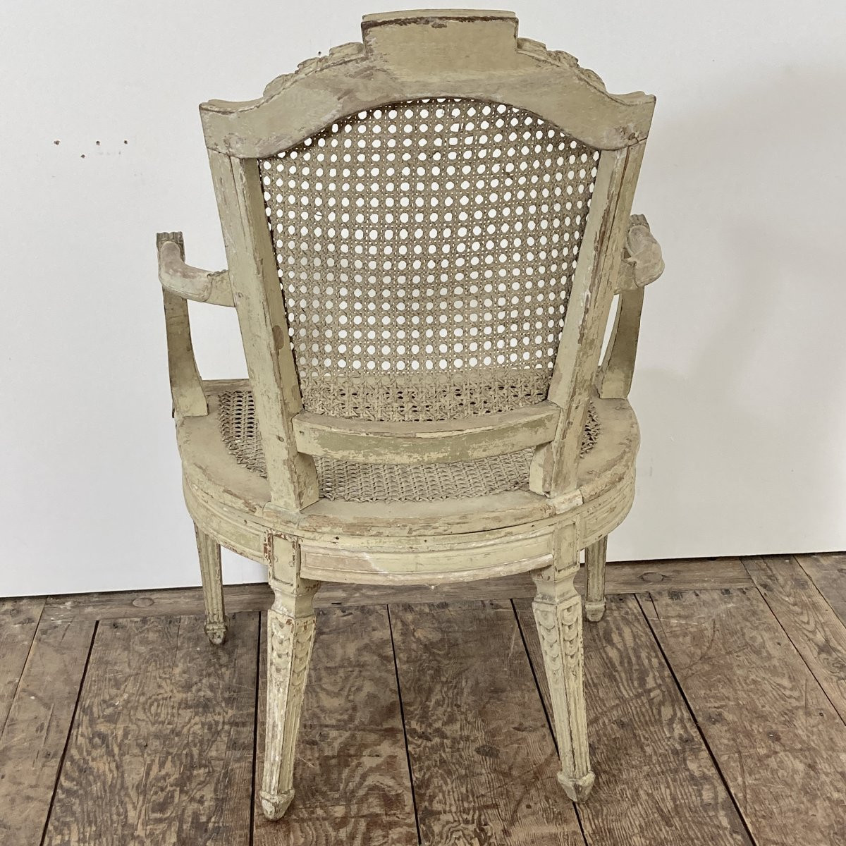 Louis XVI Period Caned Seat-photo-5