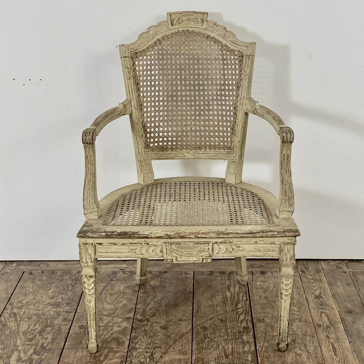 Louis XVI Period Caned Seat-photo-7