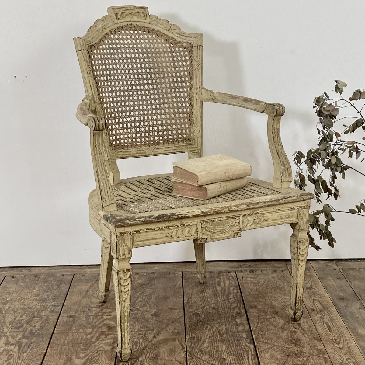 Louis XVI Period Caned Seat-photo-8