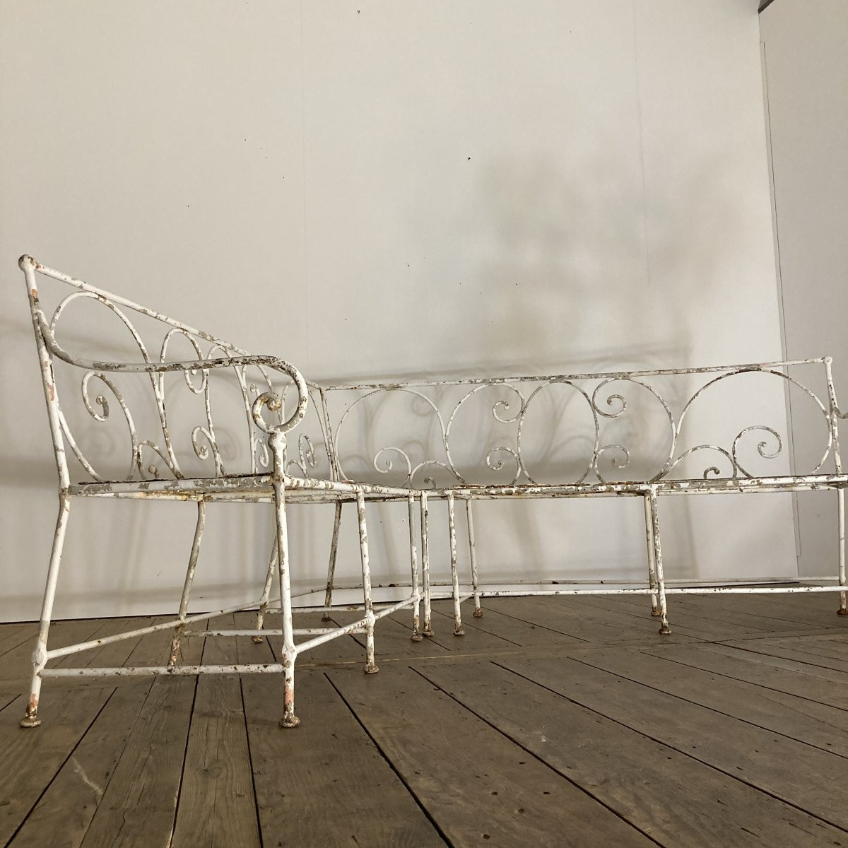 19th Century Corner Garden Bench-photo-2
